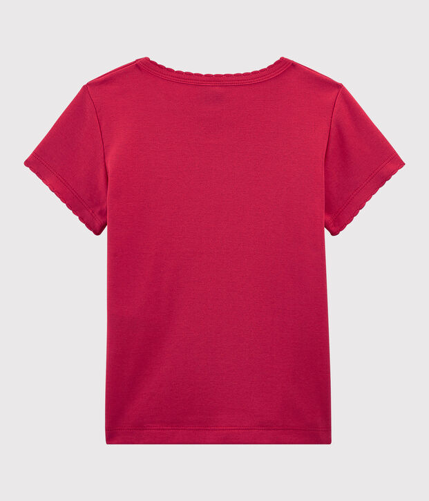 Klassisches Kinder-T-Shirt aus Baumwolle f&uuml;r M&auml;dchen/Jungen rosa