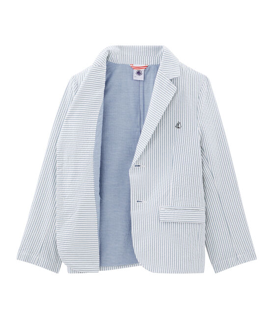 Kinderjacke Jungen blau FONTAINE/weiss MARSHMALLOW
