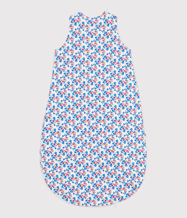 Babyschlafsack aus Baumwolle mit Blumenmotiv TOG-Wert 2 weiss/vielfarbig