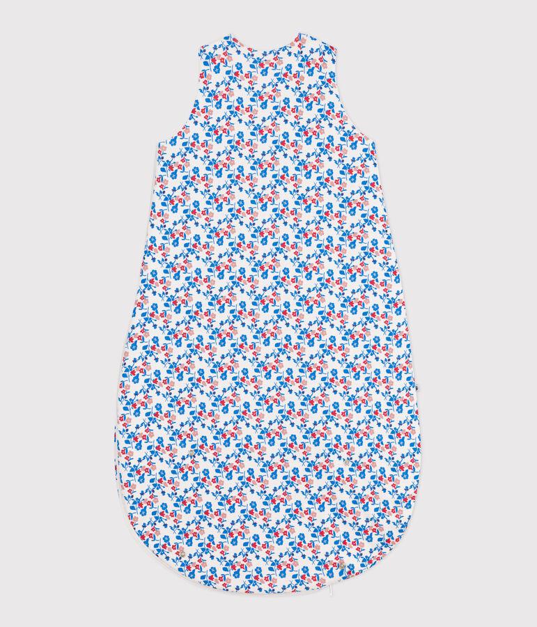 Babyschlafsack aus Baumwolle mit Blumenmotiv TOG-Wert 2 weiss/vielfarbig