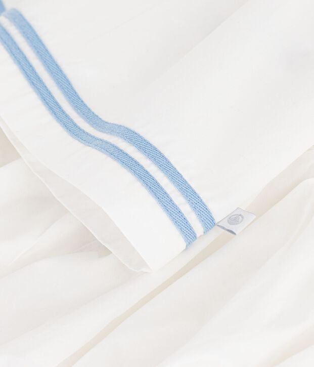 &Auml;rmelloses Baby-Kleid aus einfarbiger Baumwolle und dazu passender Bloomer weiss