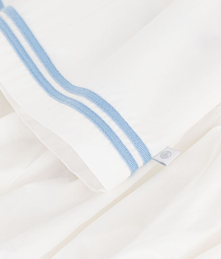 &Auml;rmelloses Baby-Kleid aus einfarbiger Baumwolle und dazu passender Bloomer weiss