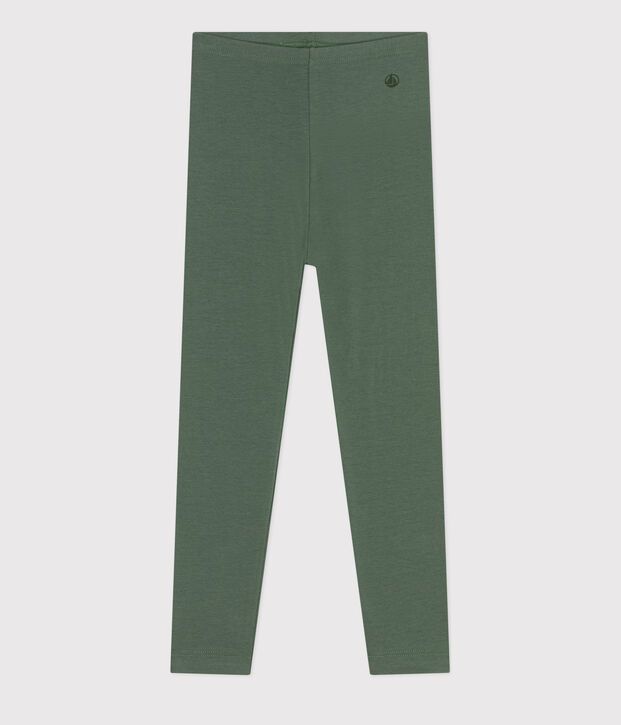 Kinder-Leggings aus Jersey-Elastan f&uuml;r M&auml;dchen gr&uuml;n