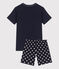Kinder-Kurzpyjama aus Baumwolle mit Sternenmotiv für Jungen blau SMOKING/weiss MARSHMALLOW
