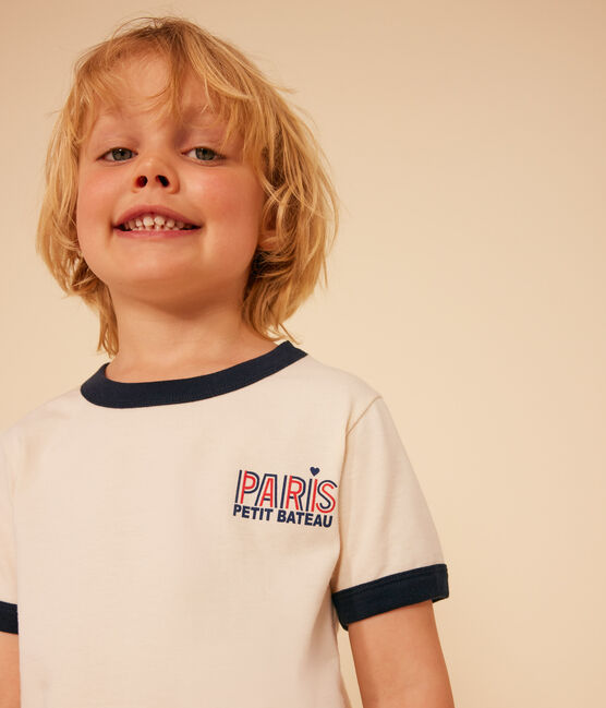 T-Shirt aus Jersey Kinder/Jungen naturfarben AVALANCHE