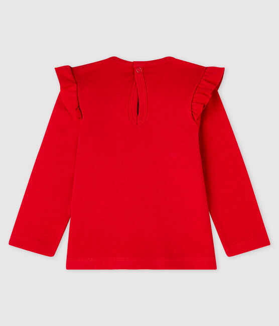 Langärmelige Baby-Bluse für Mädchen rot TERKUIT