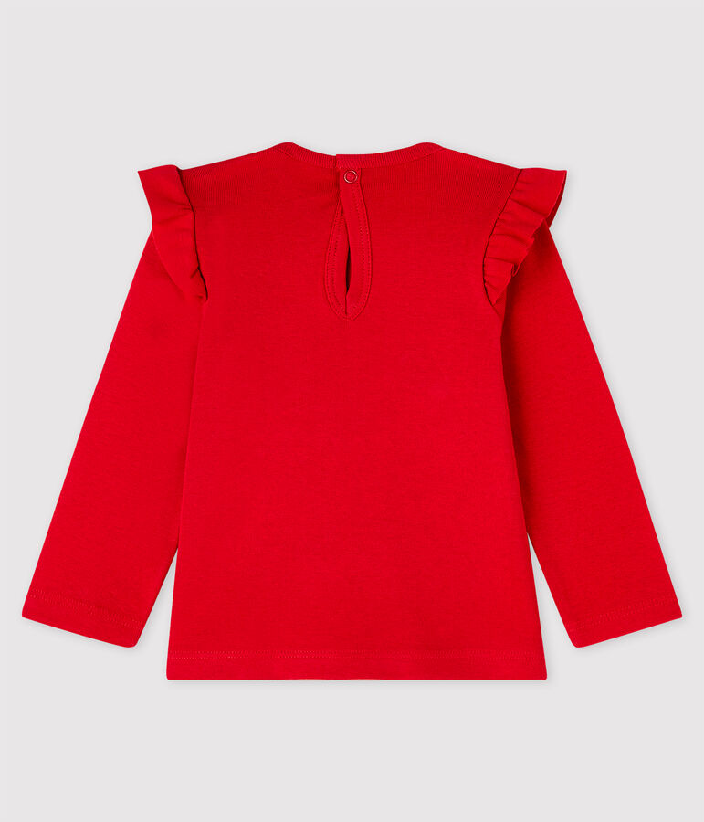 Lang&auml;rmelige Baby-Bluse f&uuml;r M&auml;dchen rot