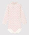 Baby-Body aus Baumwolle. weiss MARSHMALLOW/rot TERKUIT