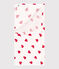BABY-WICKELTUCH MT HERZMOTIV AUS BAUMWOLLGAZE weiss MARSHMALLOW/rot TERKUIT