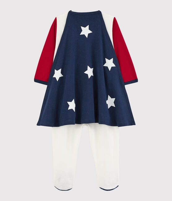 Verspielter Strampler im "Super-Baby"-Stil aus Baumwolle rot TERKUIT/weiss MARSHMALLOW
