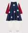 Verspielter Strampler im "Super-Baby"-Stil aus Baumwolle rot TERKUIT/weiss MARSHMALLOW