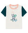 Kurzärmeliges baby-t-shirt mit motiv jungen weiss MARSHMALLOW/grün PINEDE CN