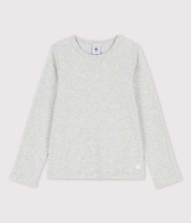 Lang&auml;rmeliges T-Shirt f&uuml;r M&auml;dchen / Jungen grau