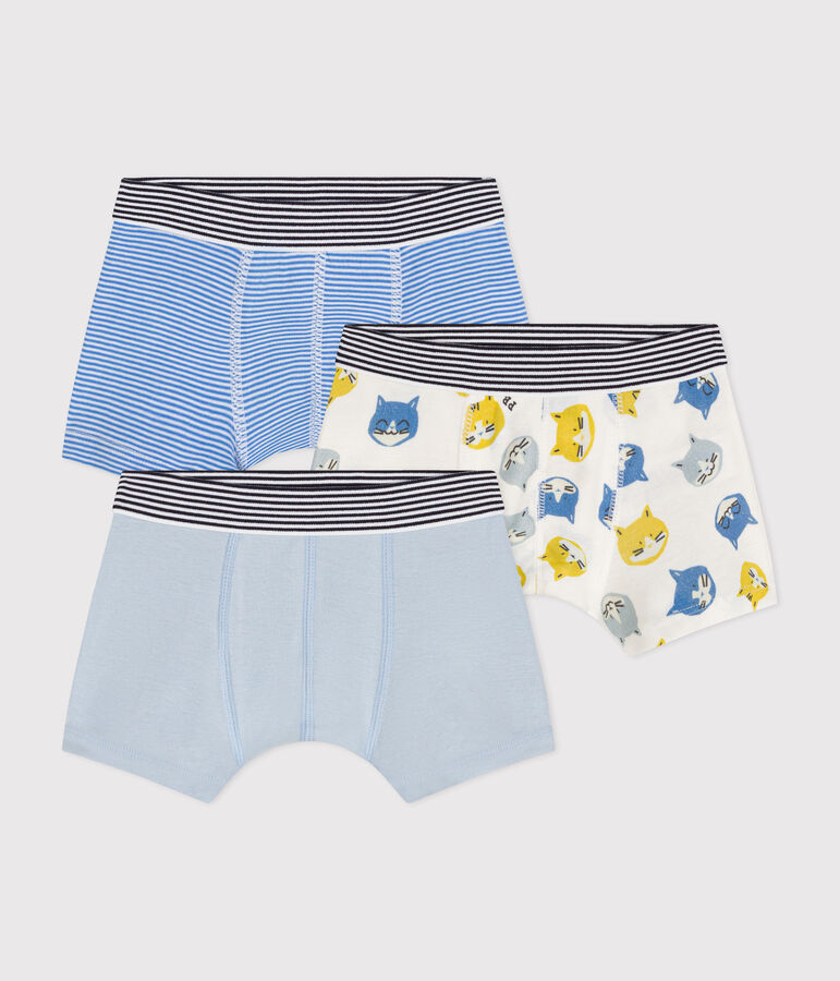 3er-Set Kinder-Boxershorts mit Katzenmotiv aus Baumwolle vielfarbig