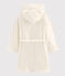 Fleece-Morgenmantel für Jungen weiss MARSHMALLOW