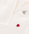 Unisex-Strampler aus Nicki mit integriertem, einfarbigem Body weiss