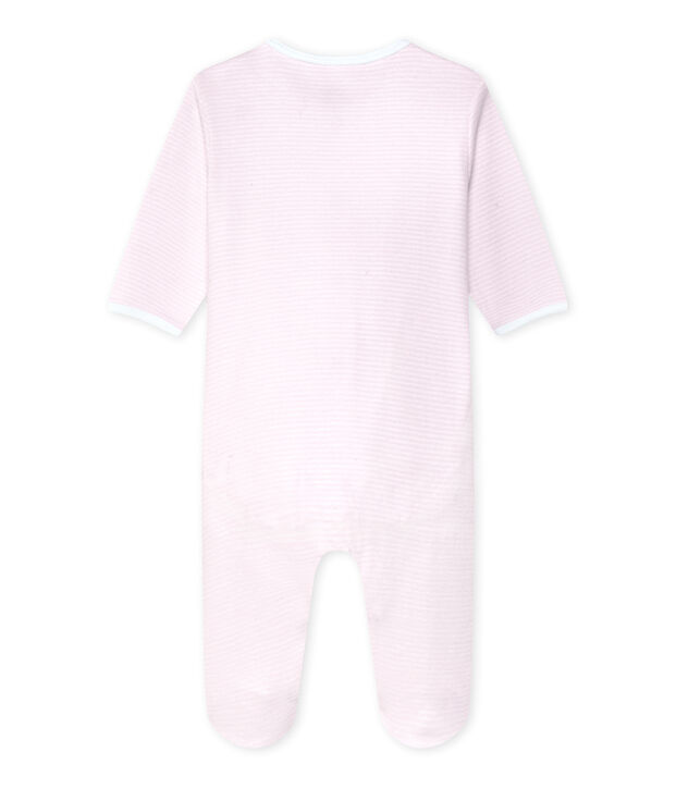 Unisex-Baby-Body und Schlafanzug in einem rosa/weiss