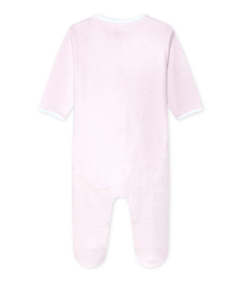 Unisex-Baby-Body und Schlafanzug in einem rosa VIENNE/weiss ECUME