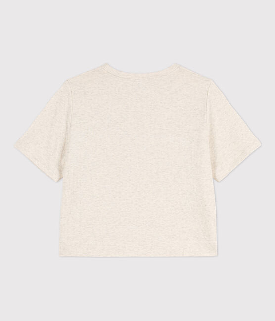 Damen-T-Shirt LE BOXY aus Baumwolle beige MONTELIMAR CHINE