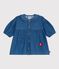 Langärmeliges Babykleid mit Kragen aus Denim blau DENIM CLAIR