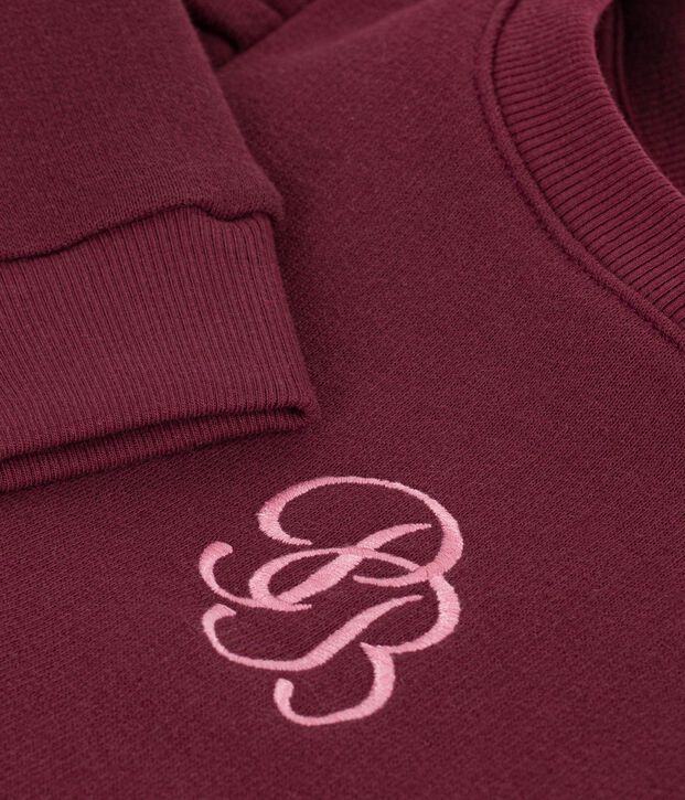 Kinder-Sweatshirt aus einfarbiger Baumwolle TRUFFE