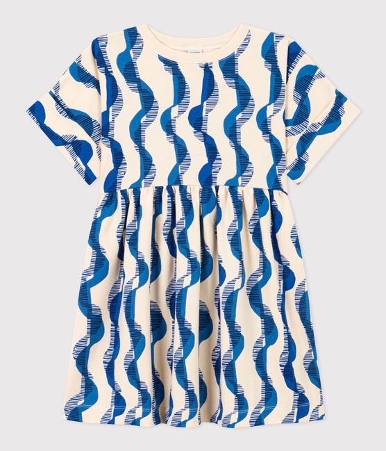 Kinderkleid aus Baumwolle mit Printmotiv für Mädchen weiss AVALANCHE/ MULTICO