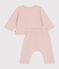 2-teiliges Baby-Set aus gestepptem Doppeljersey rosa SALINE