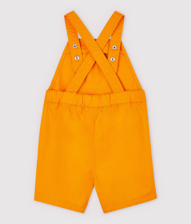 Kurze Baby-Latzhose aus Sergestoff f&uuml;r Jungen gelb