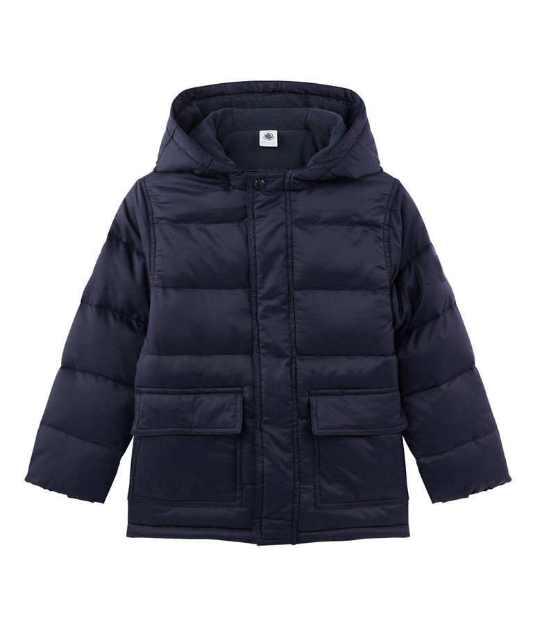 Wasserabweisende Jungen-Winterjacke mit Innenfutter blau SMOKING