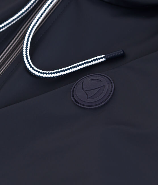 Lange Damen-Regenjacke mit zwei Farben blau SMOKING