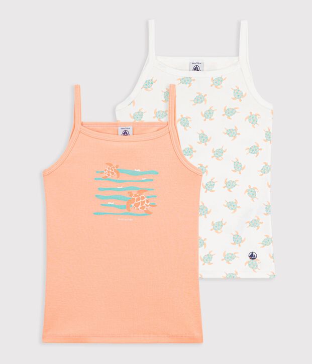Lot de 2 chemises &agrave; bretelles en coton vielfarbig