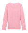 damen-langarmshirt aus woll/baumwollgemisch rosa CHEEK/weiss MARSHMALLOW