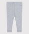 Baby-Leggings aus einfarbiger Baumwolle grau FUMEE CHINE
