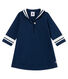 Langärmeliges baby-kleid mit matrosenkragen mädchen