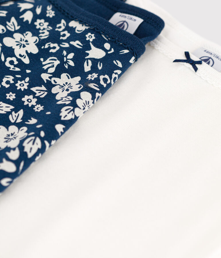 2er-Set Spaghetti-Tops aus Baumwolle mit Blumenmotiv f&uuml;r M&auml;dchen vielfarbig