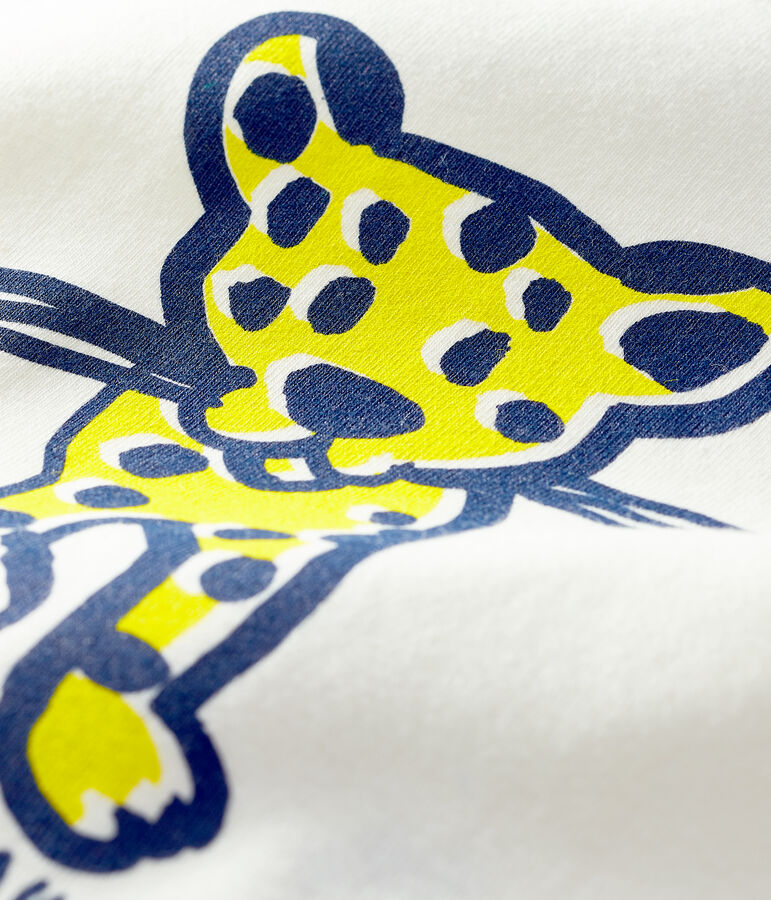 Kurz&auml;rmeliges Baby-T-Shirt f&uuml;r Jungen weiss/blau