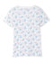 Bedrucktes Mädchen-Shirt weiss ECUME/blau BLEU/ MULTICO