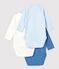 3er-Set langärmelige Baby-Bodys aus Bio-Baumwolle im Kimono-Schnitt variante 2