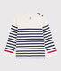 Kinder-Pullover aus Wolle und Baumwolle mit Streifen