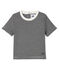 Baby-T-Shirt mit Ringelmuster für Jungen blau SMOKING/weiss MARSHMALLOW