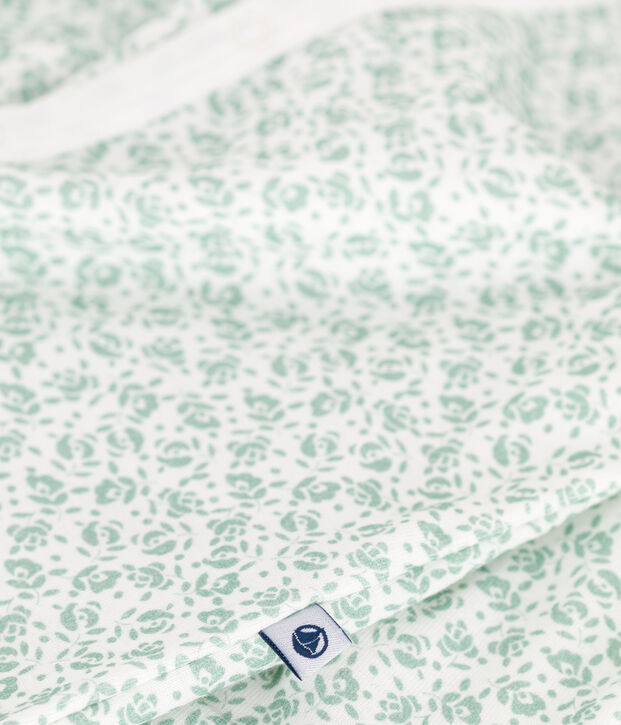 Baby Kombi-Overall aus Baumwolle mit gebl&uuml;mtem Kragen weiss/vielfarbig