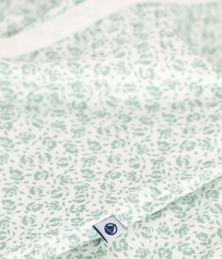 Baby Kombi-Overall aus Baumwolle mit gebl&uuml;mtem Kragen weiss/vielfarbig