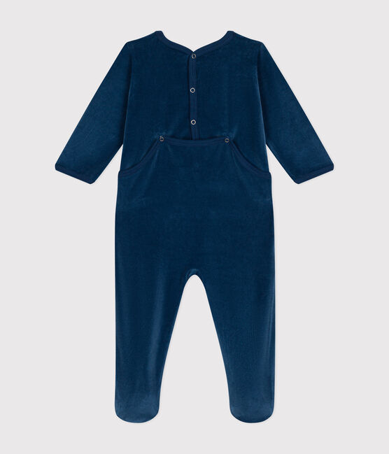 Dors bien en velours bébé blau INCOGNITO
