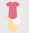 3er-Set kurzärmelige Baby-Bodys Petit Bateau X Snoopy aus Baumwolle variante 1