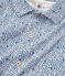 Rippstrick-Kurzpyjama für kleine Jungen weiss MARSHMALLOW/blau MAJOR