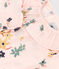 Langärmelige Babybluse aus Musselin-Stoff rosa SALINE/weiss MULTICO