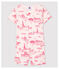 Snugfit-Kurzpyjama aus Baumwolle mit Paris-Motiv im Toile-de-Jouy-Stil für Mädchen rosa FLEUR/rosa GROSEILLER