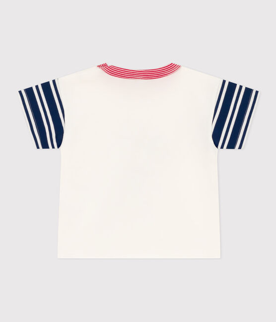 T-Shirt Petit Bateau X Snoopy aus leichtem Jersey für Babys weiss MARSHMALLOW/weiss MULTICO