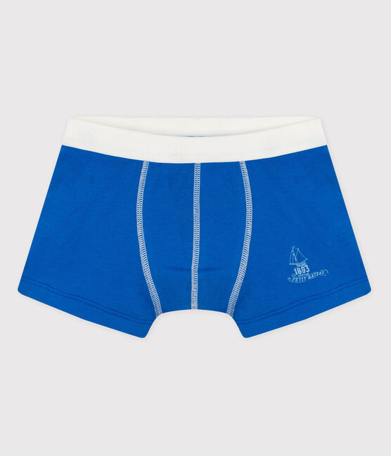 Baumwoll-Boxershorts für Jungen blau RUISSEAU