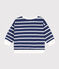 Baby-Sweatshirt aus gestreiftem Molton CHALOUPE/ MARSHMALLOW